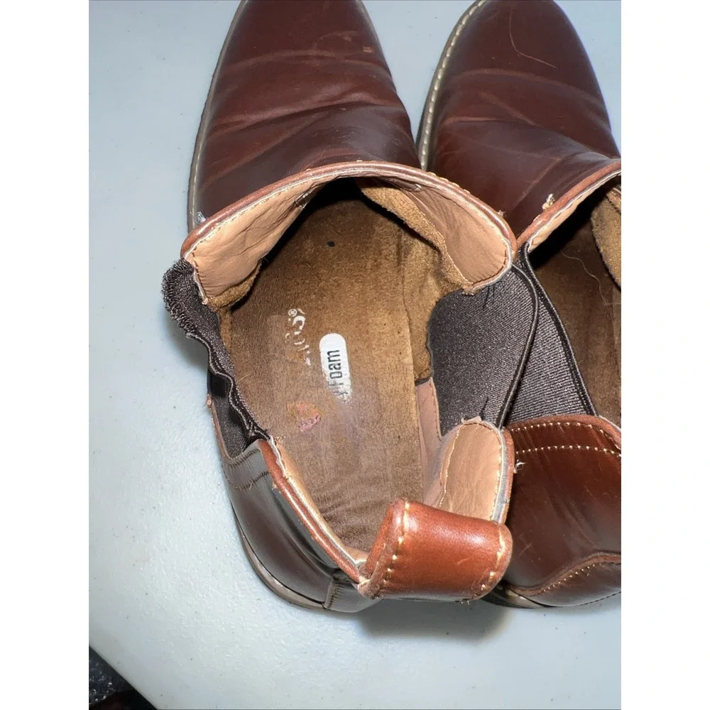 DEER STAGS Chelsea Boots Mens 8.5 M Rockland Brown Memory Foam Shoes